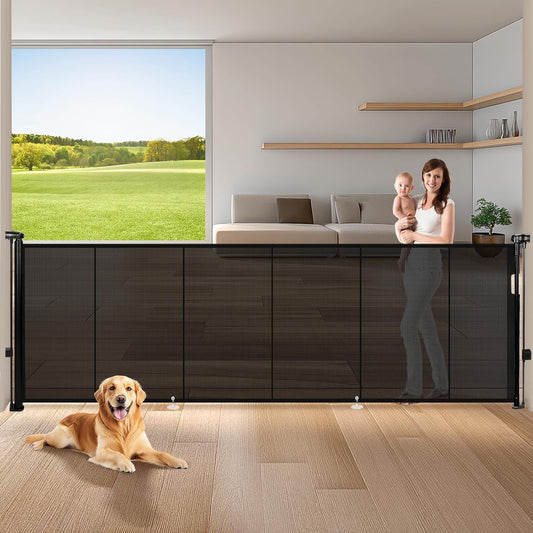 Retractable Baby Gates for Large Openings - 120 in Wide Design
