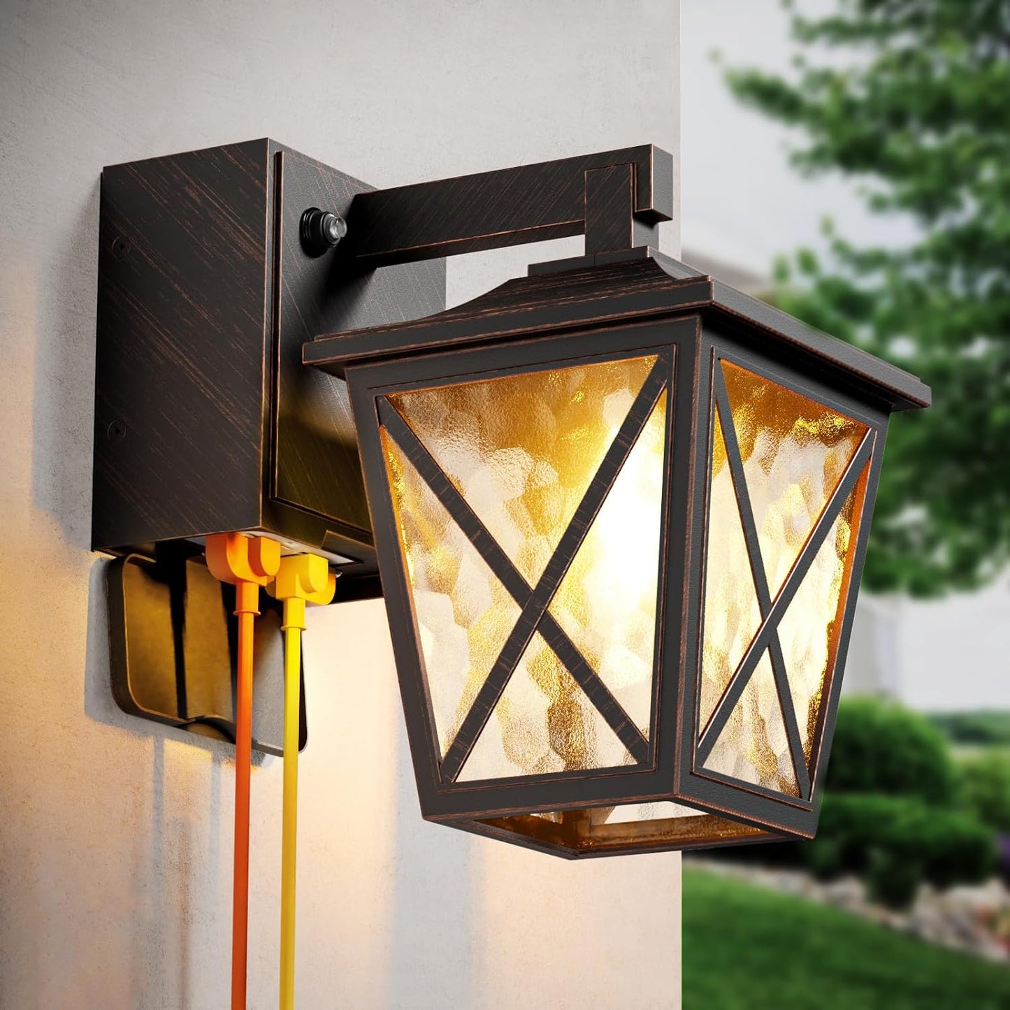 Porch Lights with Outlet for Dusk to Dawn Outdoor Lighting Needs