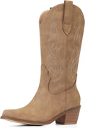 AOSPHIRAYLIAN Cowboy Boots for Women with Chunky Heel Style