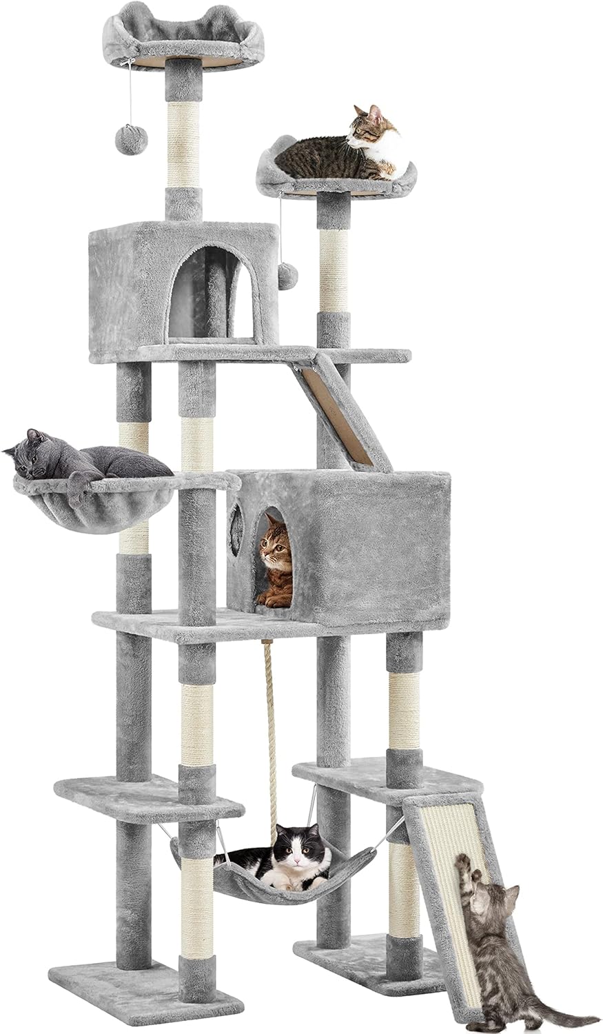 Yaheetech Cat Tree 82.5in Large Tower for Cats and Kittens
