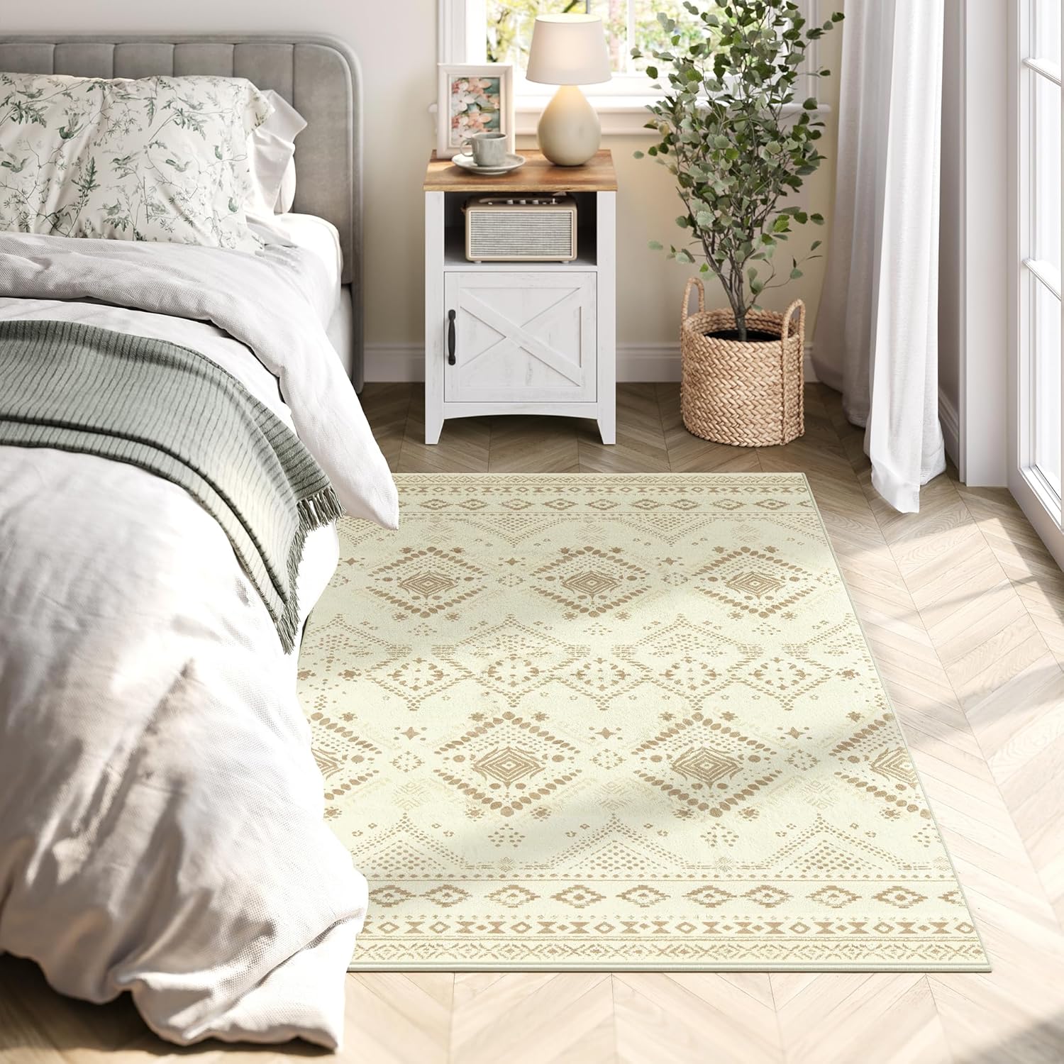SONGMICS HOME Area Rug 3x5 ft Non-Slip Carpet for Living Room