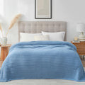 Snuggle Sac Queen Size Blanket for Bed - Soft Luxurious Ribbed Throw