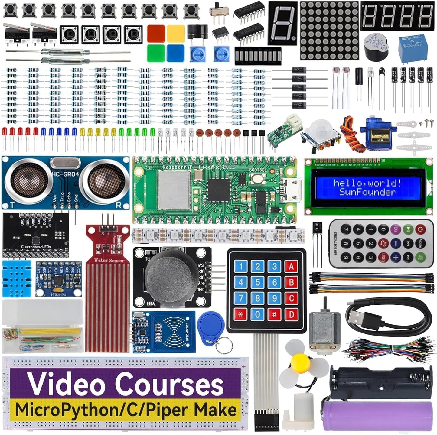 Raspberry Pi Pico W Ultimate Starter Kit for IoT Learning Fun
