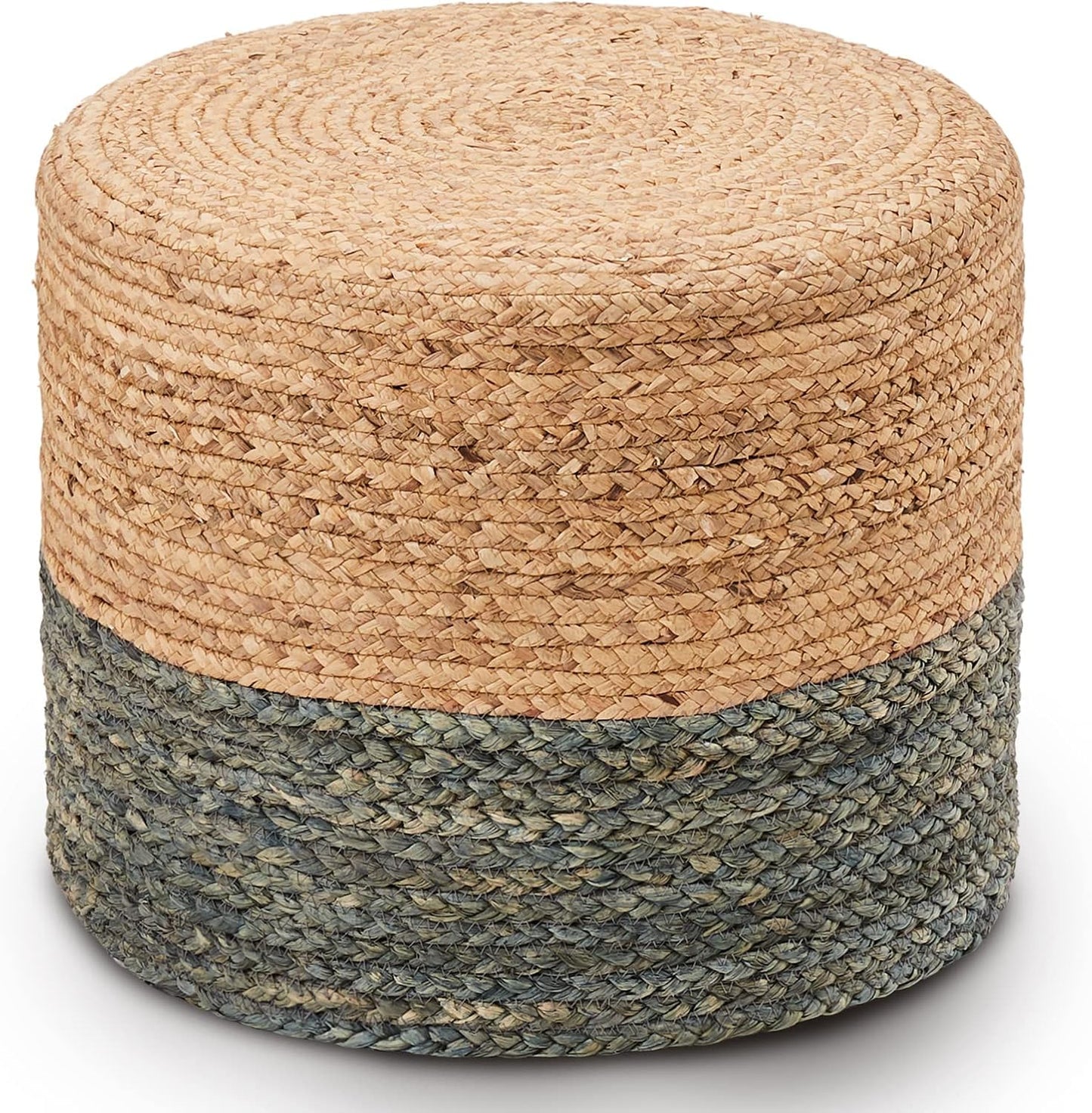 Wimarsbon Pouf Ottoman: Handwoven Natural Seagrass Foot Stool