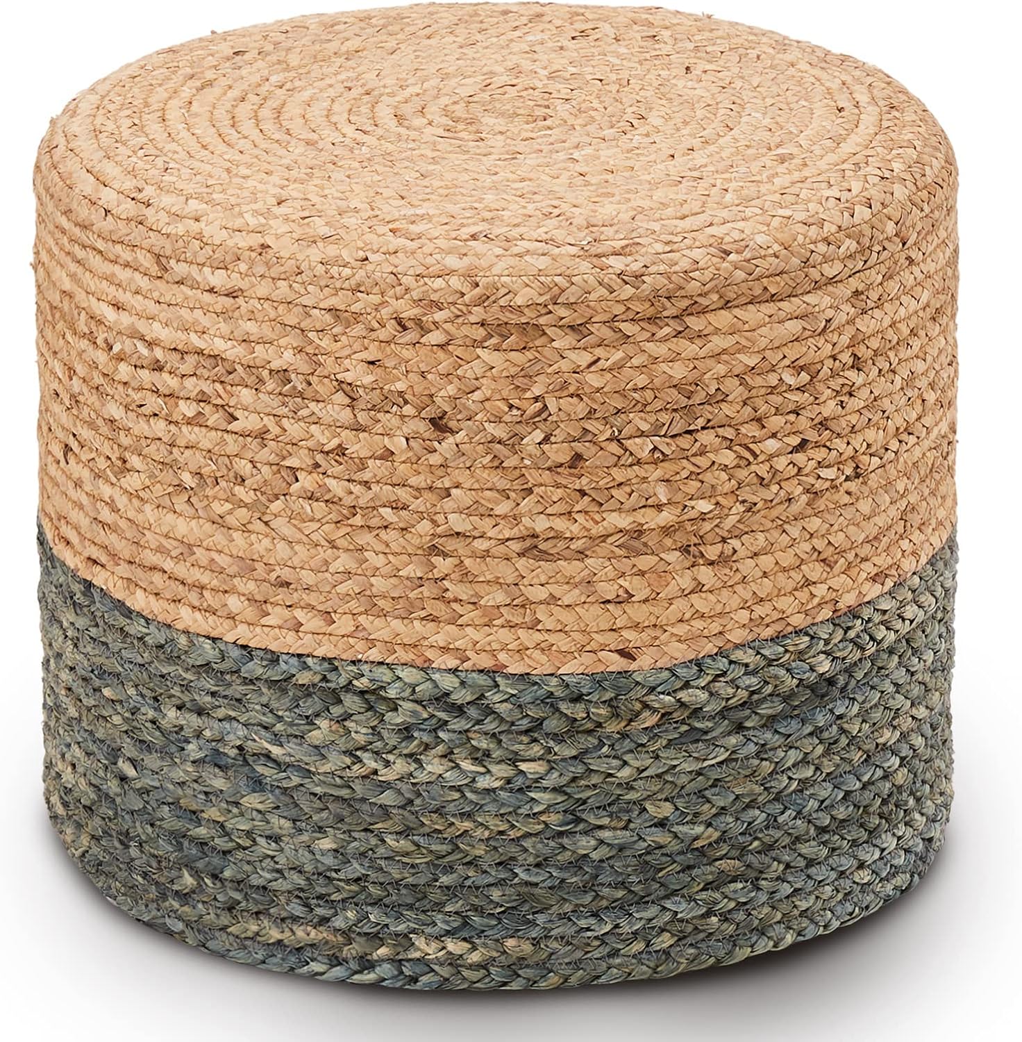 Wimarsbon Pouf Ottoman: Handwoven Natural Seagrass Foot Stool