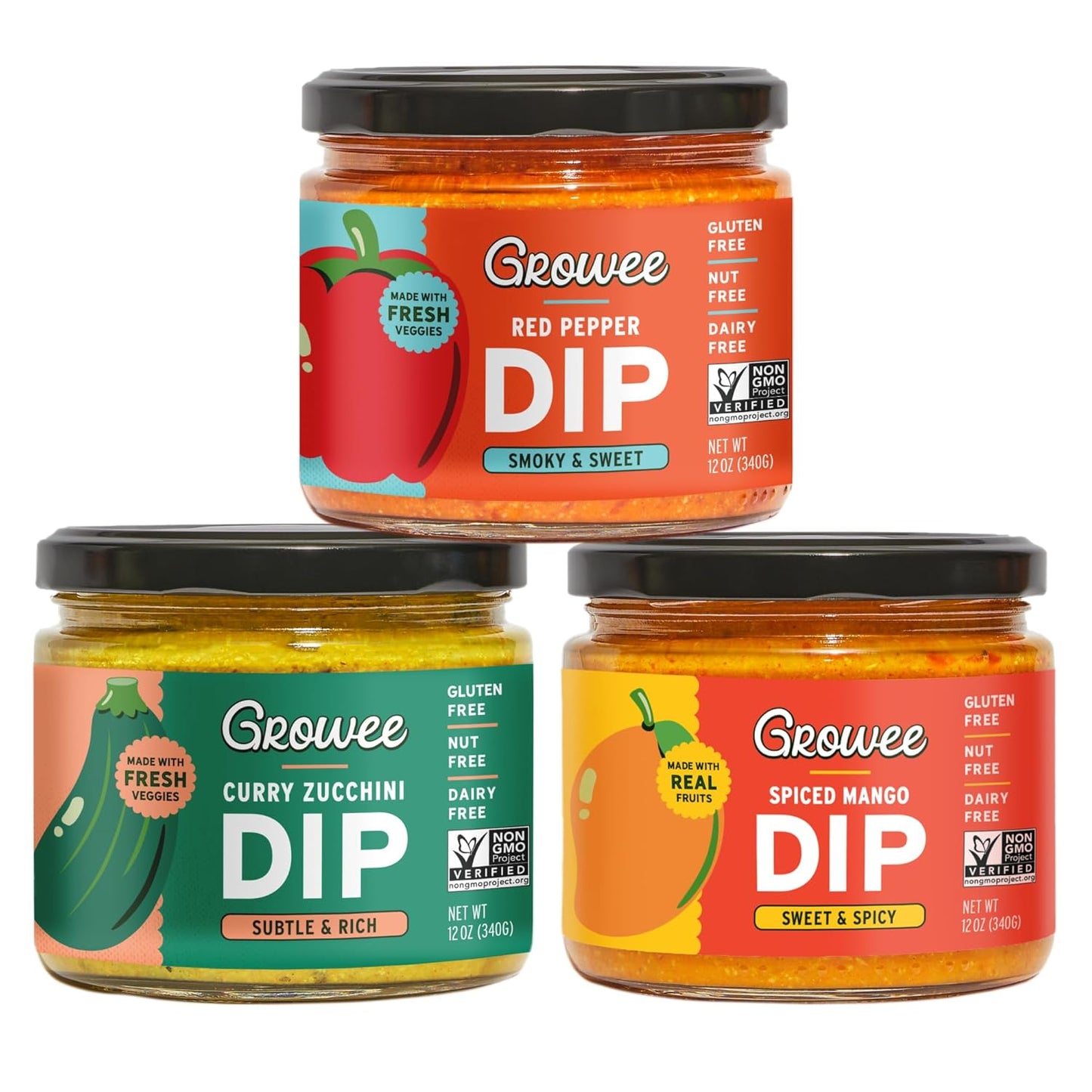 Growee Vegan Chip Dip & Queso Trio for Plant-Based Lovers