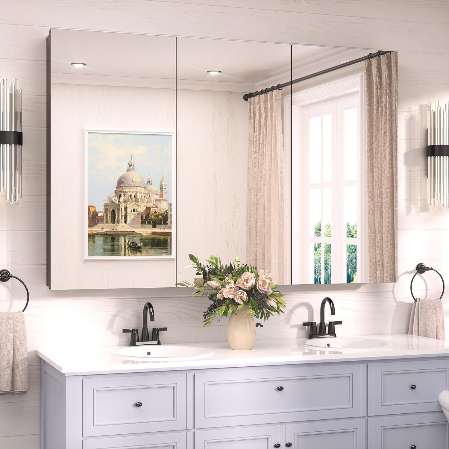 TokeShimi 48 x 32 Mirror Medicine Cabinet for Modern Homes
