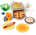 Make and Bake Pies Pretend Play Food Set and Wooden Oven - Hands-On