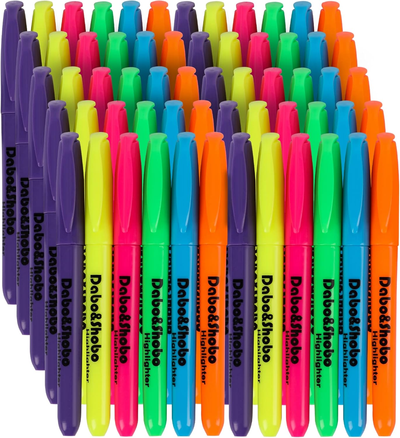 Dabo&Shobo 60-Pack Assorted Colors Highlighters