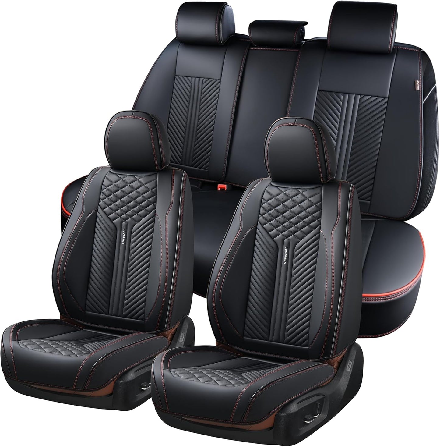 Coverado Car Seat Covers Full Set for 5 Seats, Waterproof Design