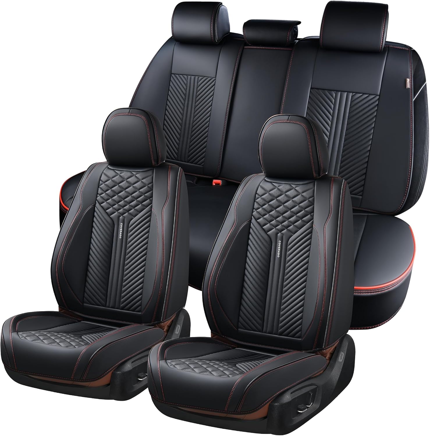 Coverado Car Seat Covers Full Set for 5 Seats, Waterproof Design