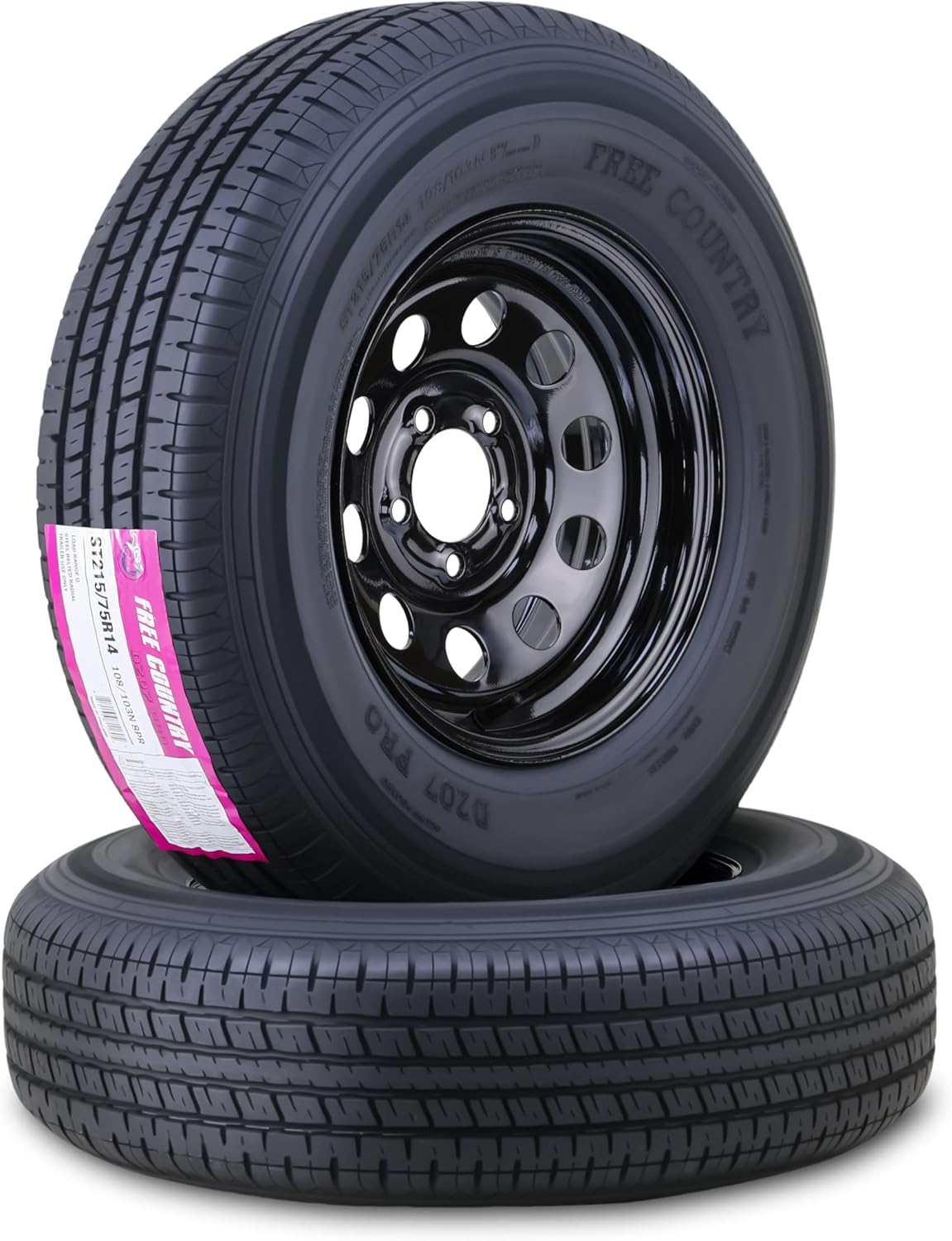 Free Country Trailer Tire Wheel Assembly ST215/75R14 for Safety