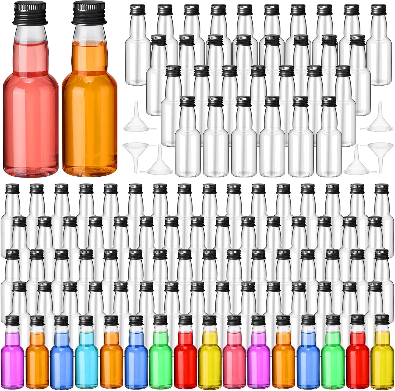120 Pcs Mini Liquor Bottles for Party Favors and Weddings