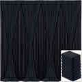 8 Panels Black Backdrop Curtain for Parties 40ft x 10ft - Wrinkle Free
