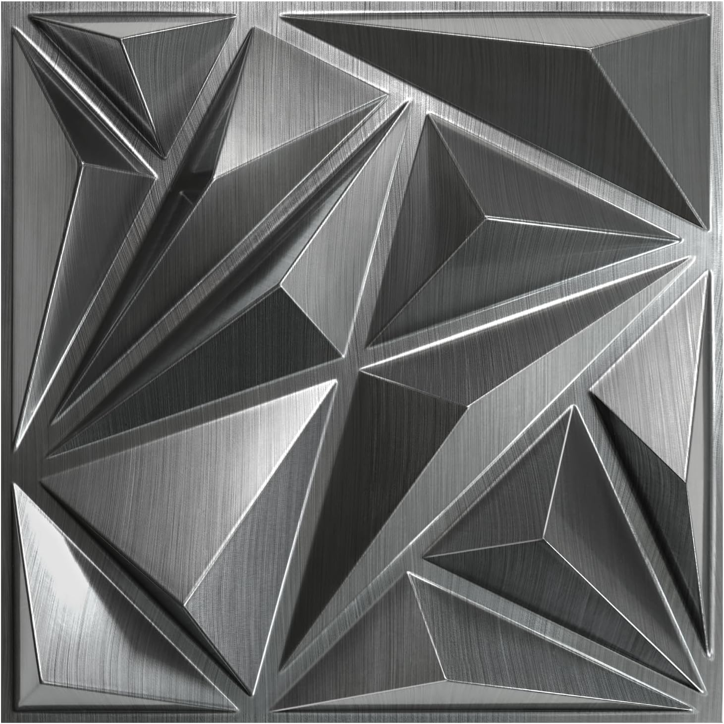 3D Wall Panels for Interior Decor - STICKGOO Brushed Silver