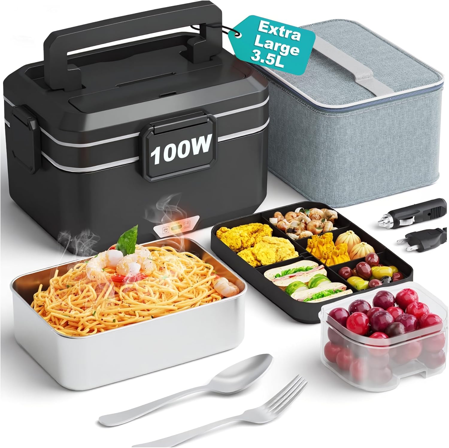 Nifogo Electric Lunch Box 3.5L Portable Food Warmer for Adults