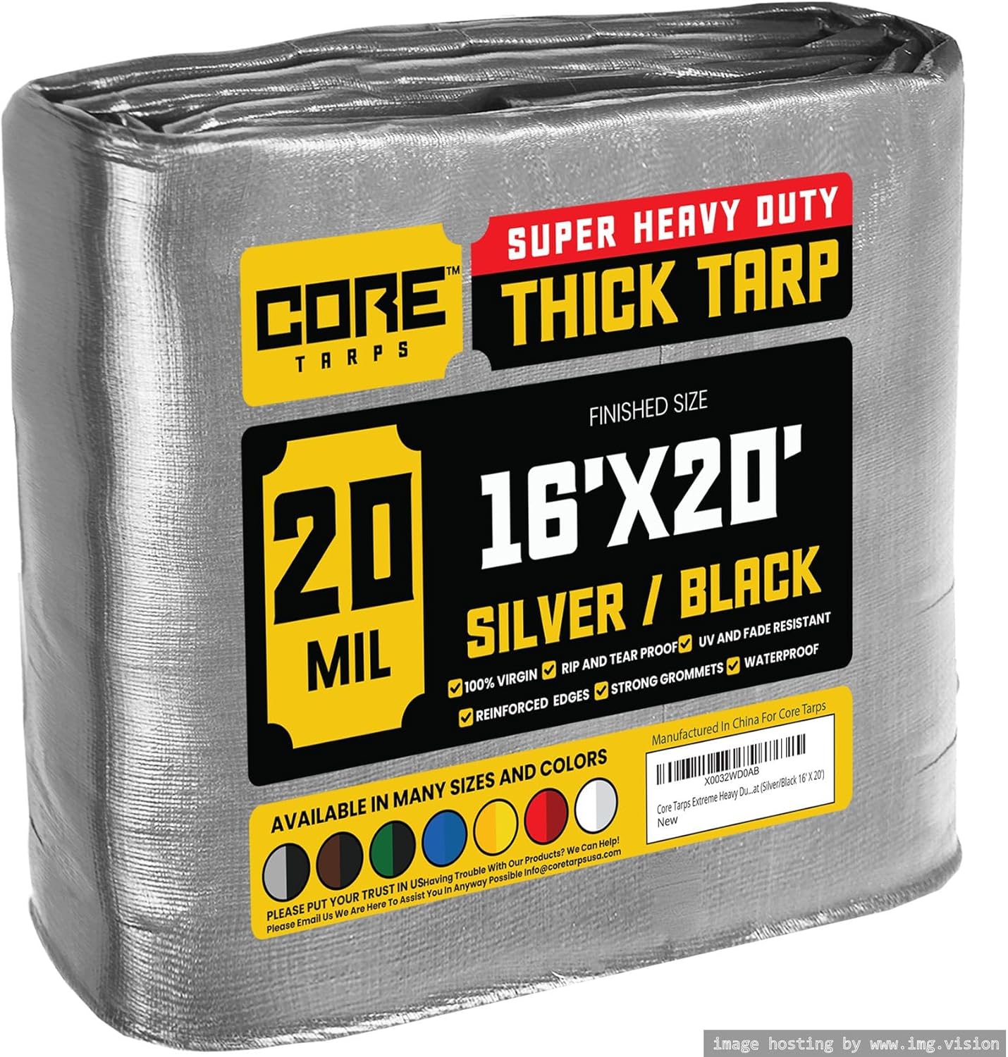 Extreme Heavy Duty 20 Mil Tarp Cover for All Weather Needs
