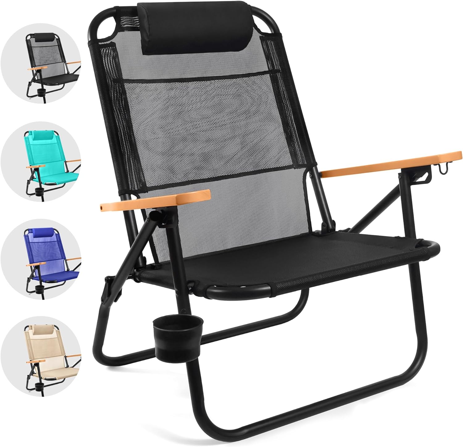 Water Buffalo Bondi Beach Chair with Reclining Positions & Cup Holder