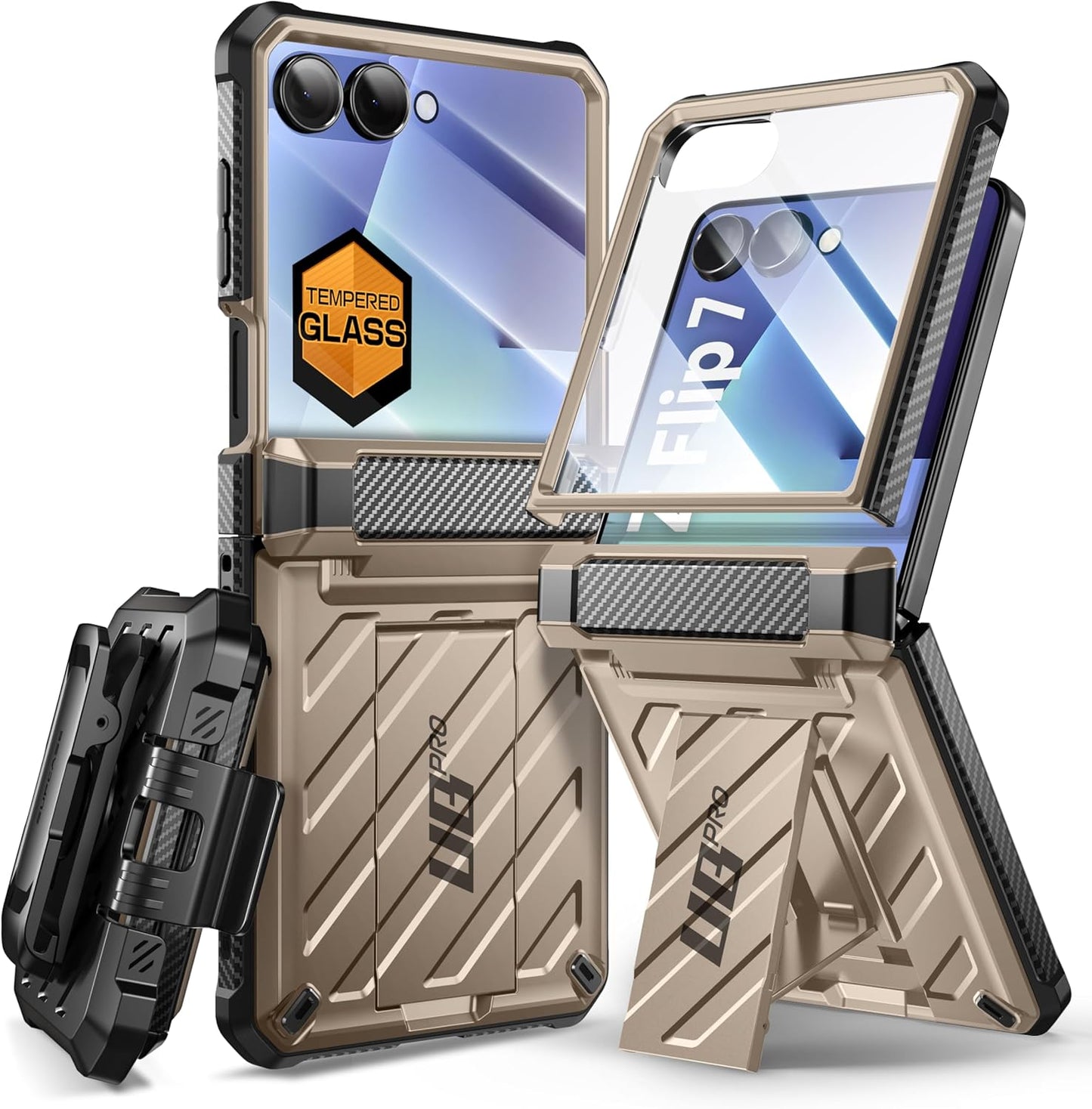 SUPCASE for Samsung Galaxy Z Flip 7 Case with Kickstand & Clip