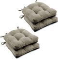 Wellsin Chair Cushions for Dining Chairs - Non-Slip Tufted Set of 4