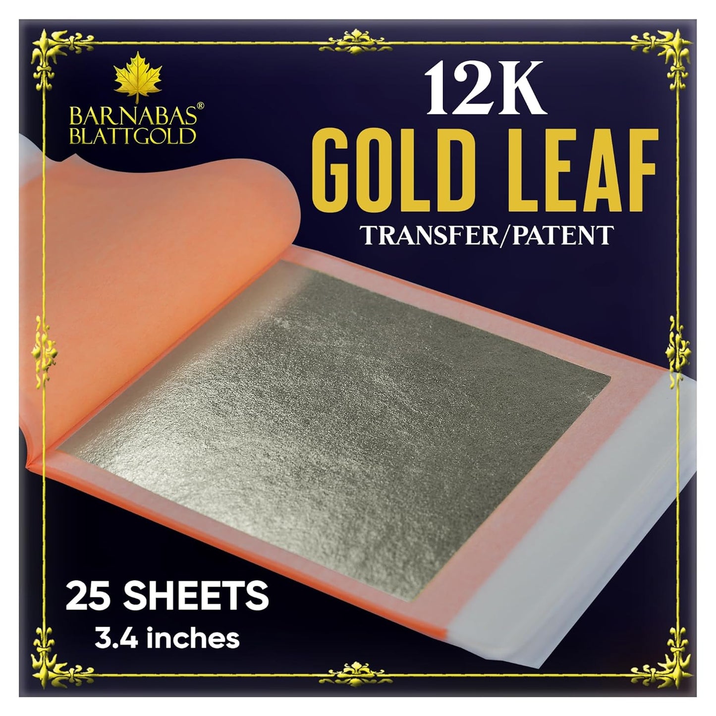 12K Gold Leaf Sheets for Crafts - Barnabas Blattgold Quality
