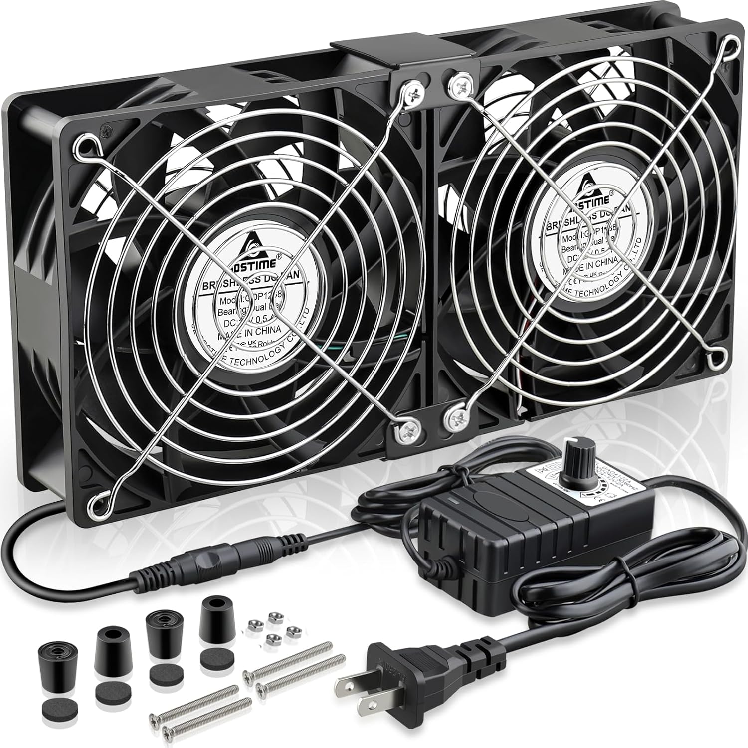 GDSTIME Dual 120mm Computer Fan for Efficient Cooling Solutions