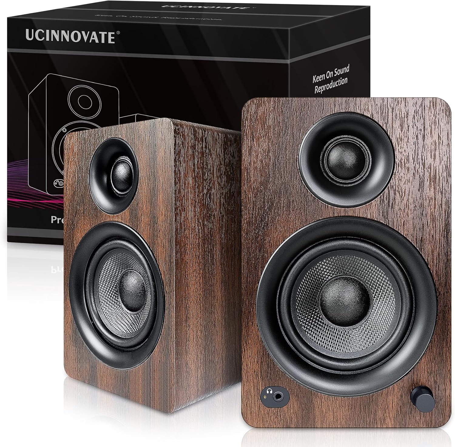 UCINNOVATE Active Bookshelf Speakers: Immersive 3D Sound