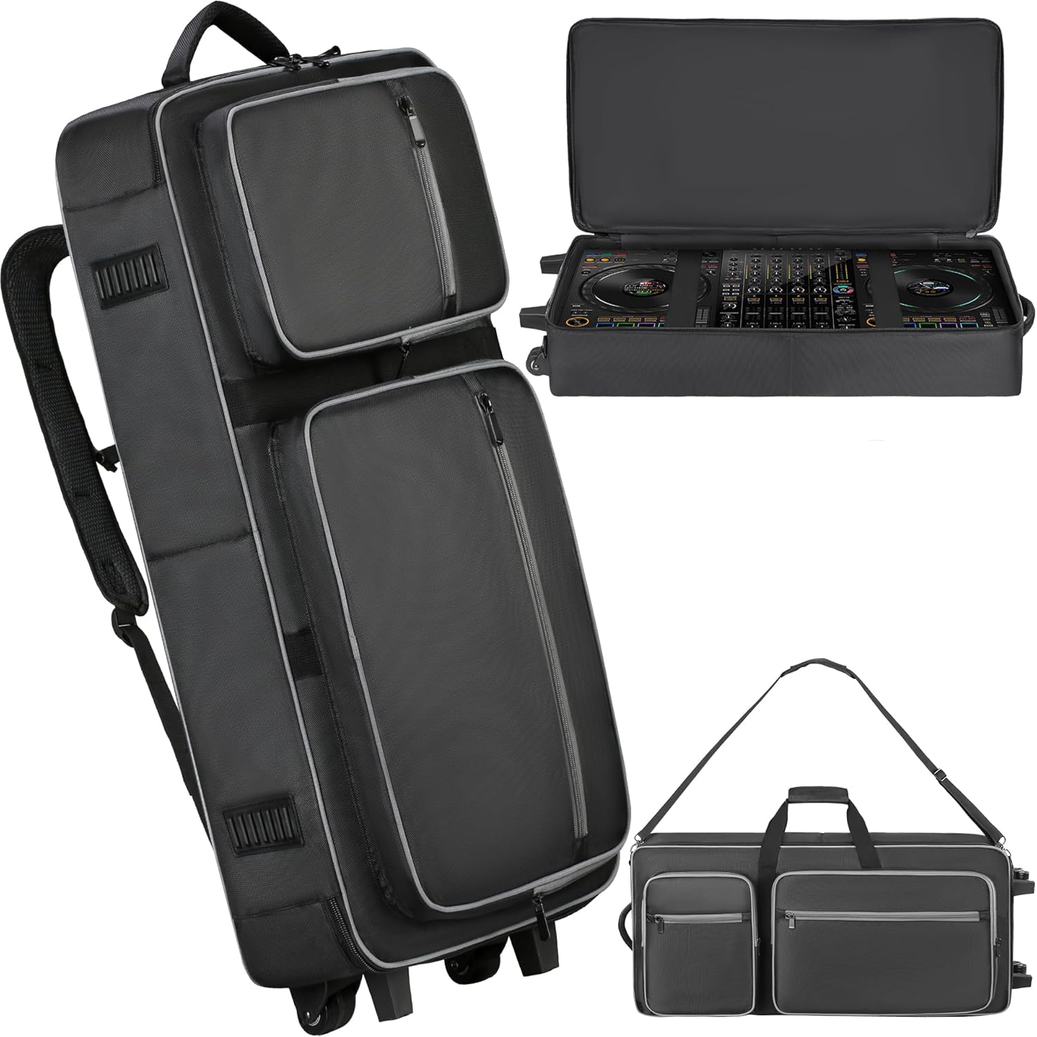 DJ Controller Case with Wheels for DDJ FLX10 and More