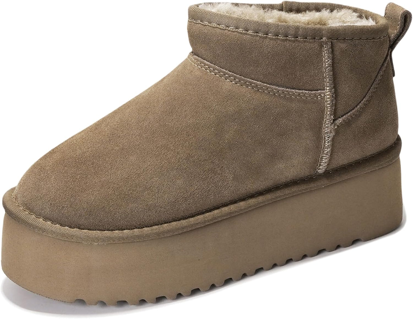 Project Cloud Genuine Leather Ankle Boots for Women - Stylish & Warm