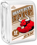 Tarp 15x30 ft Heavy Duty 12mil Waterproof Tarp - Durable Protection