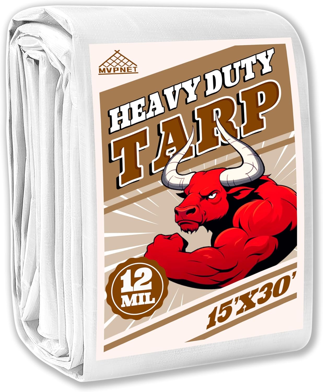 Heavy Duty Waterproof Tarp 15x30 ft for Camping and Pools