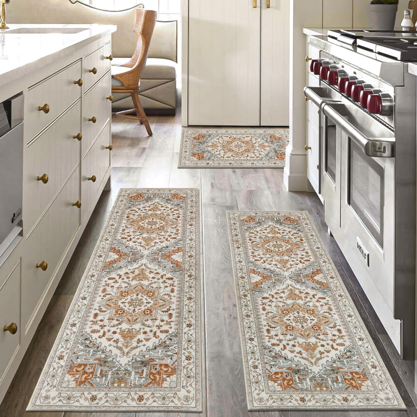 Yamaziot Boho Washable Kitchen Rugs Set of 3 for Home Decor