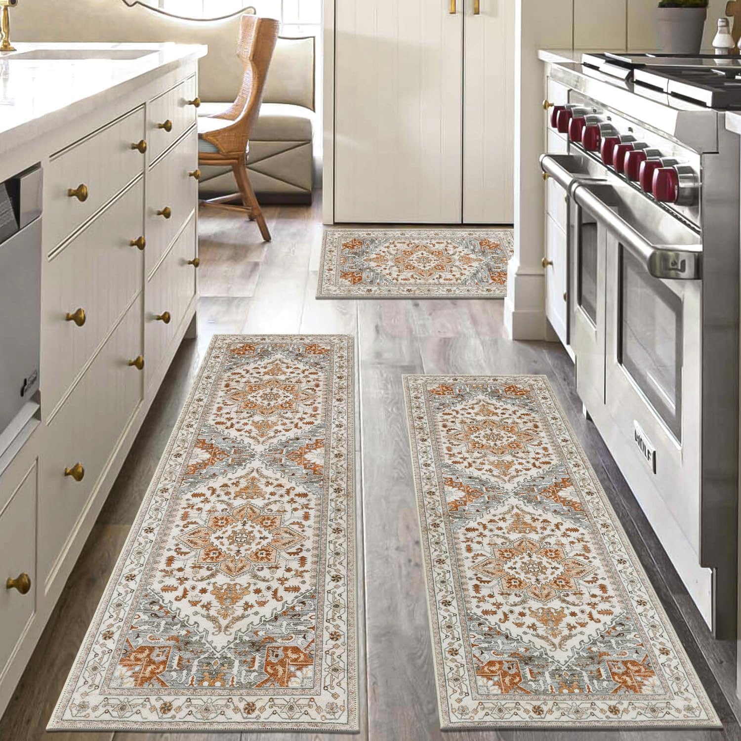 Yamaziot Boho Washable Kitchen Rugs Set of 3 for Home Decor