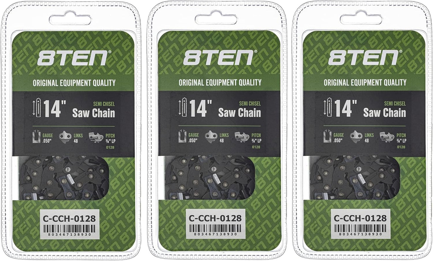 8TEN Semi Chisel Chainsaw Chain 14 Inch for Homelite and More