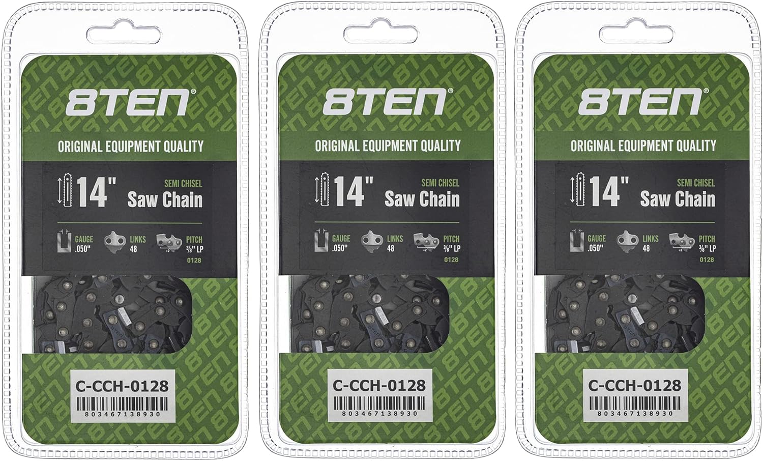 8TEN Semi Chisel Chainsaw Chain 14 Inch for Homelite and More