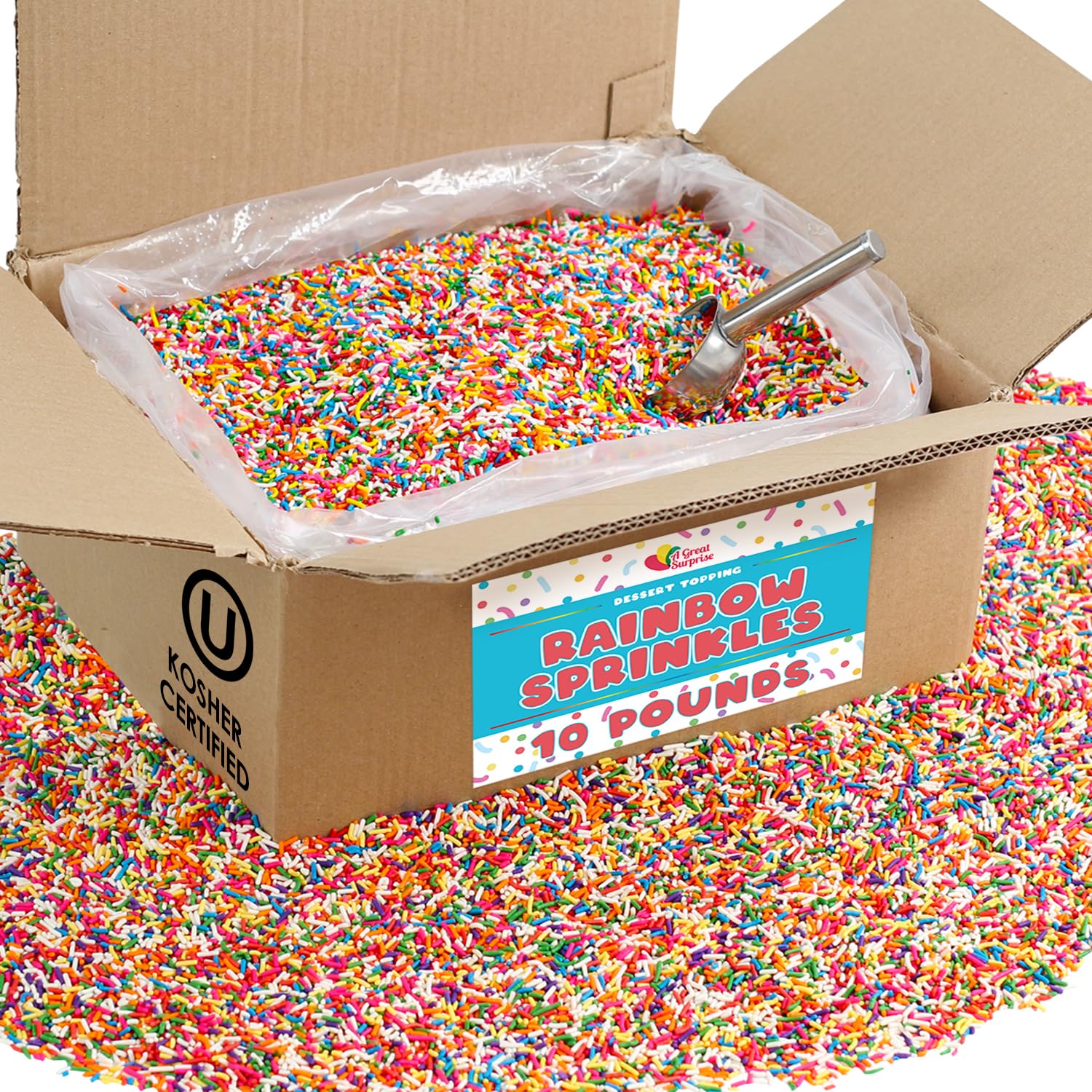 Rainbow Sprinkles Bulk - Perfect for Bakeries & Ice Cream Shops