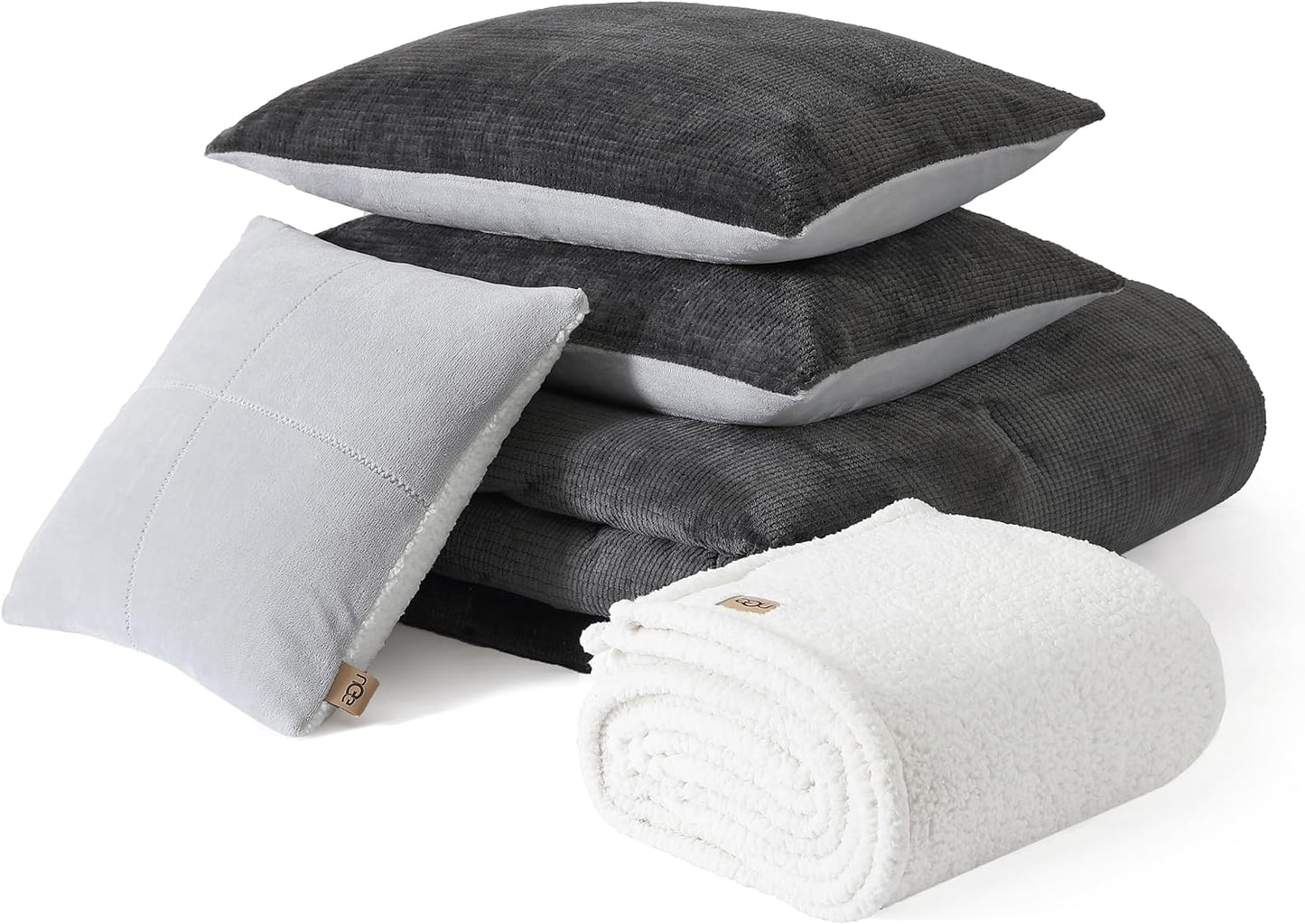 UGG Comforter Set 5 Piece Bed in a Bag for King Size Bedding