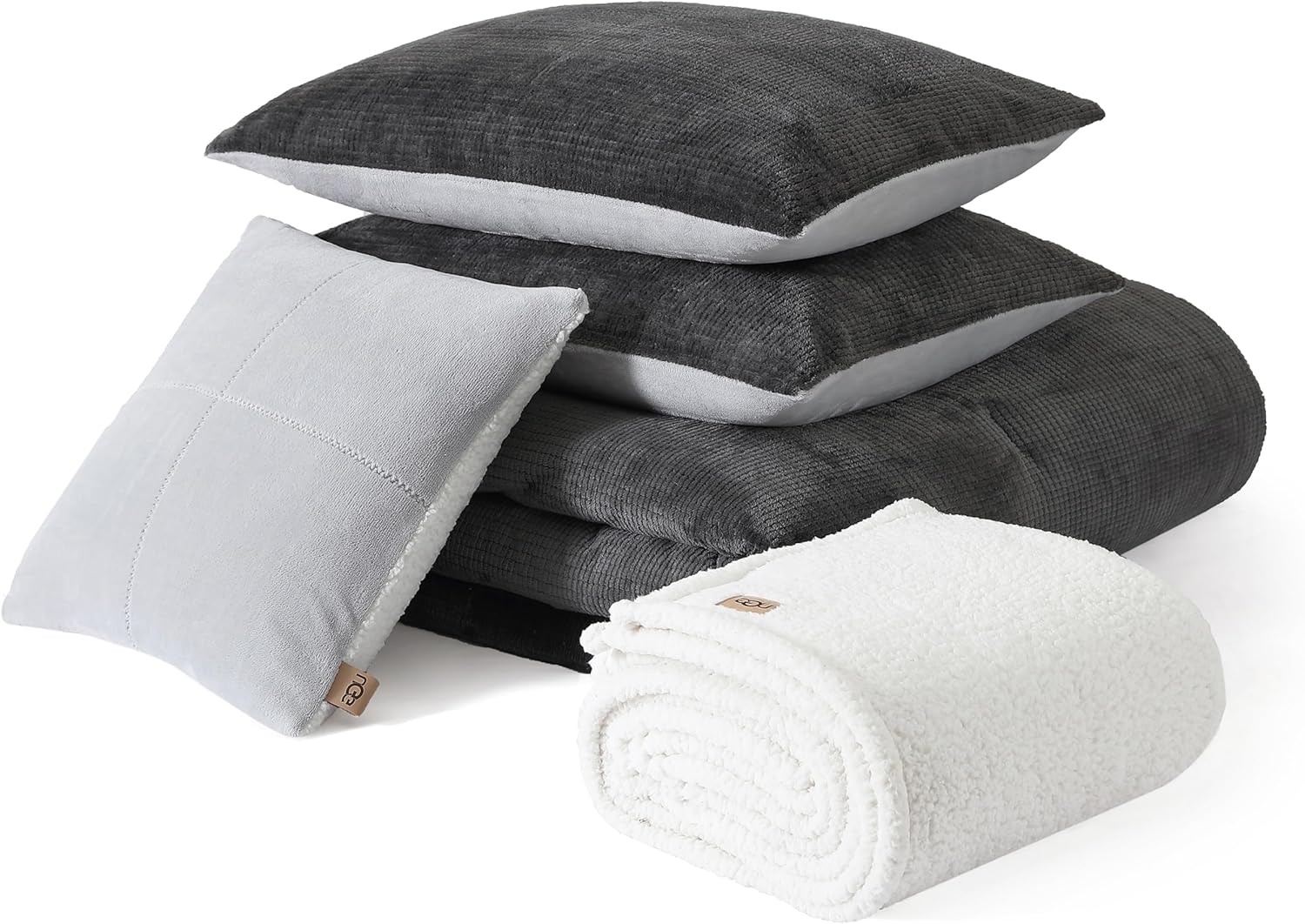 UGG Comforter Set 5 Piece Bed in a Bag for King Size Bedding