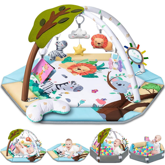 Baby Gym Play Mat for Tummy Time and Sensory Development
