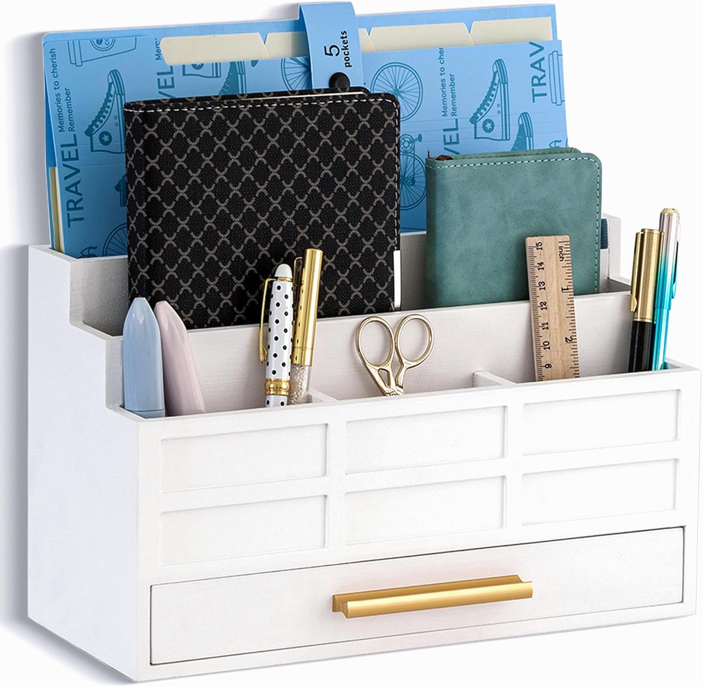 Rustic Desk Organizer Set - Streamline Your Workspace