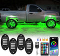 4Pods RGB LED Rock Lights Kit with APP/RF Remote Control - Neon