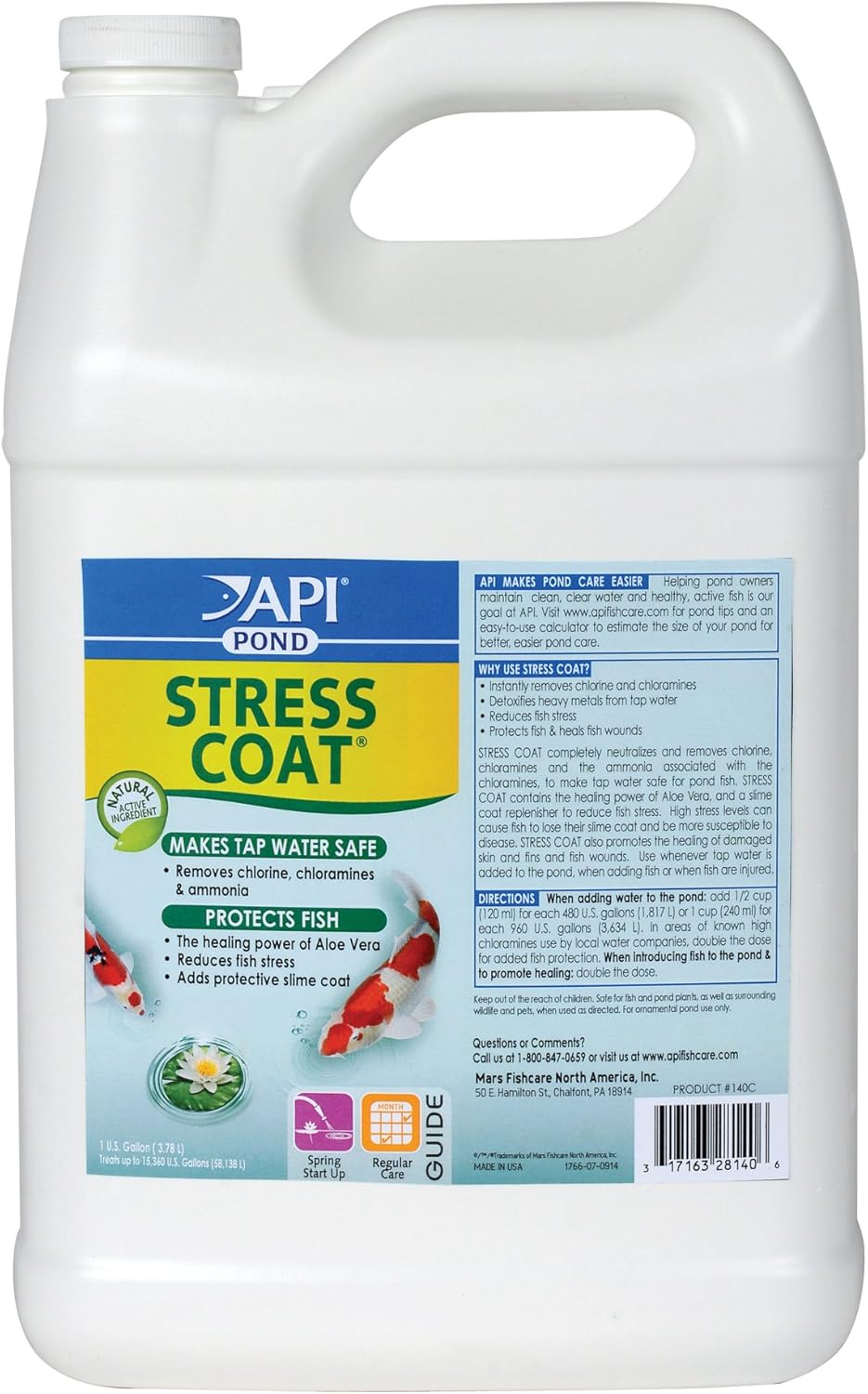 API POND STRESS COAT Water Conditioner for Healthy Fish Care