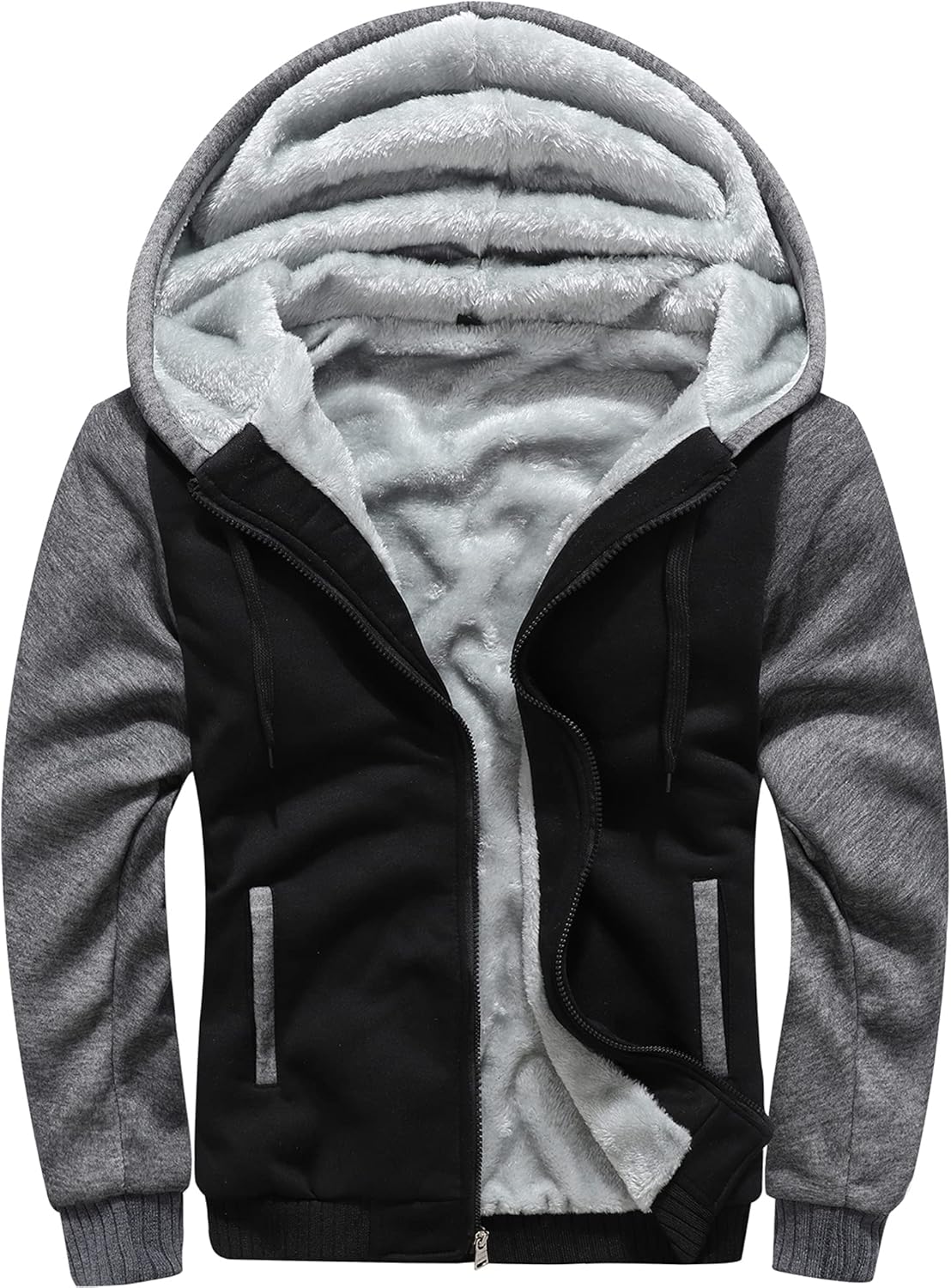 MACHLAB Men's Pullover Winter Workout Fleece Hoodie Jackets