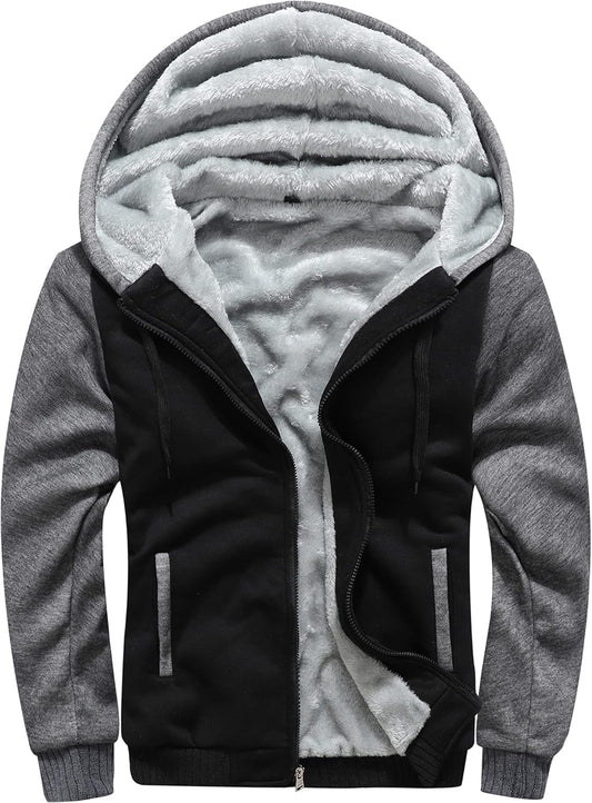MACHLAB Men's Pullover Winter Workout Fleece Hoodie Jackets