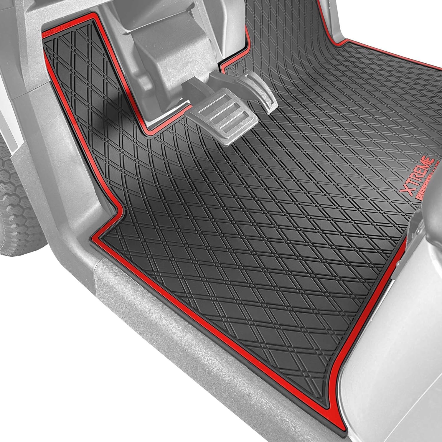 Custom Fit Rubber Golf Cart Mat - Xtreme Mats