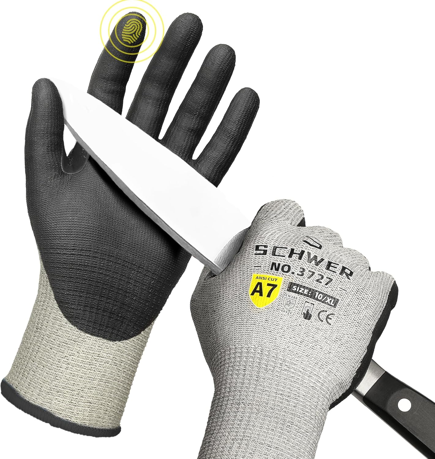 3 Pairs High Level Cut Resistant Work Gloves for Ultimate Safety