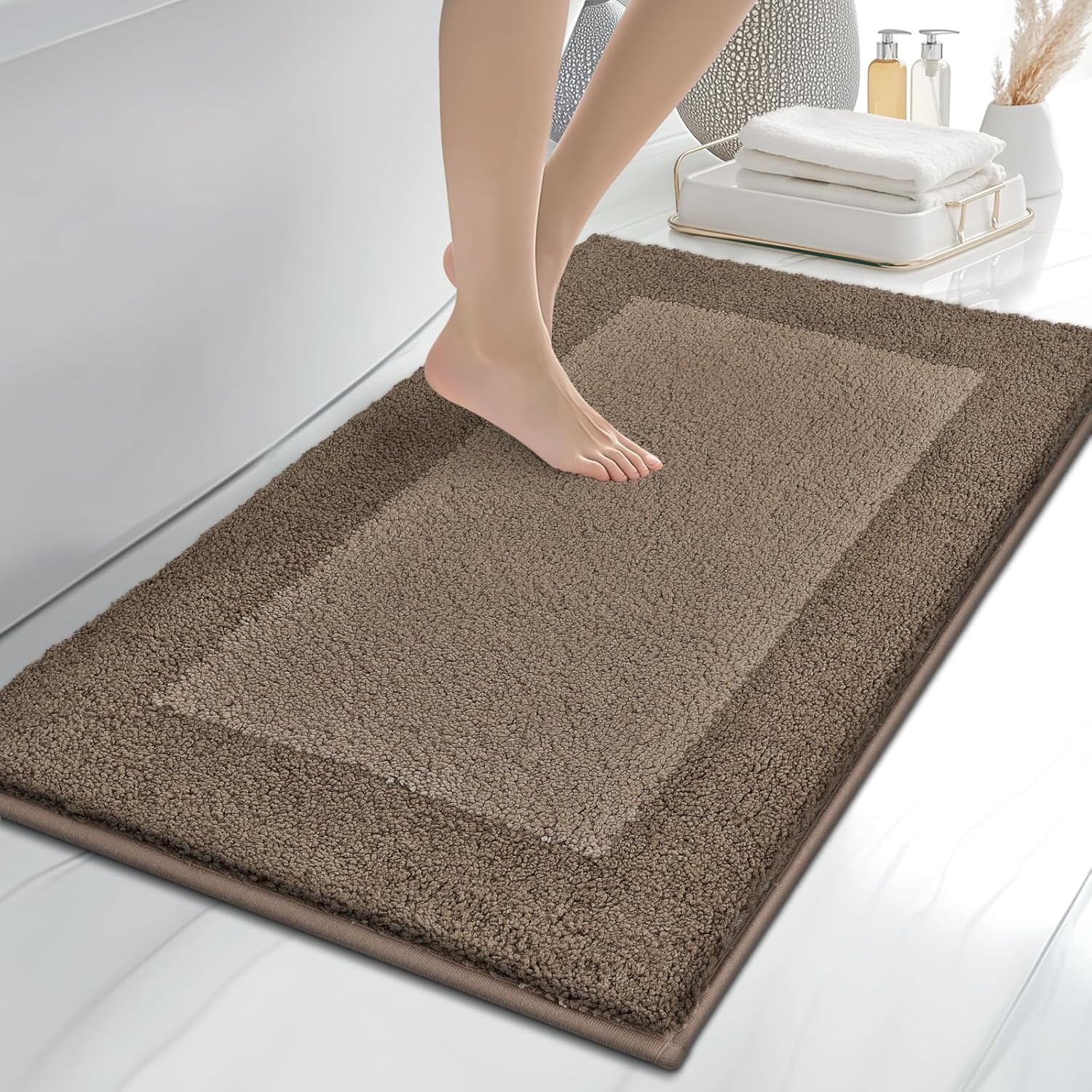 Non-Slip Extra Soft Absorbent Bath Rugs for Bathroom Floor