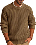 PJ PAUL JONES Mens Crewneck Knit Sweater - Comfortable Textured