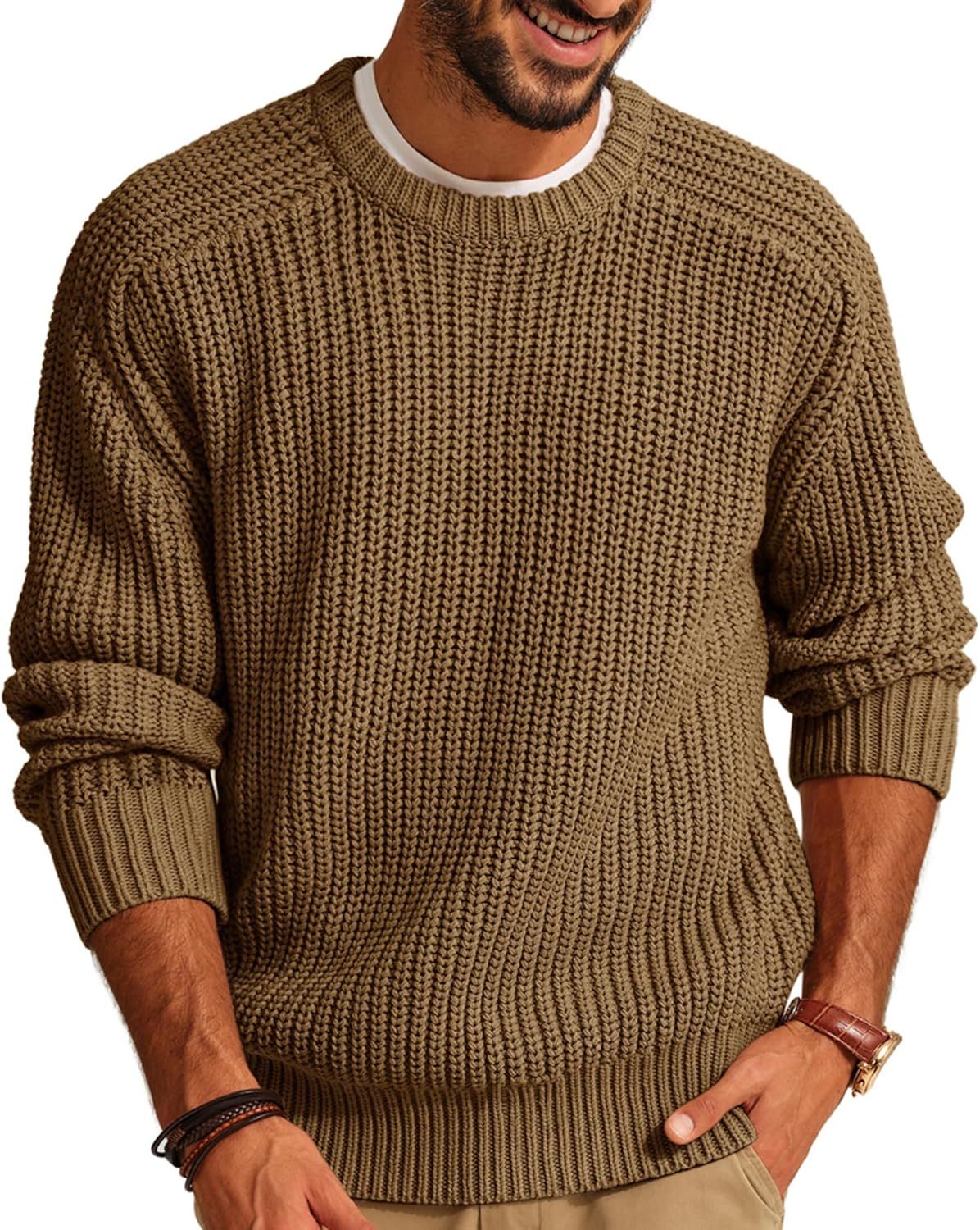 Comfortable Knit Pullover Sweater for Men by PJ PAUL JONES