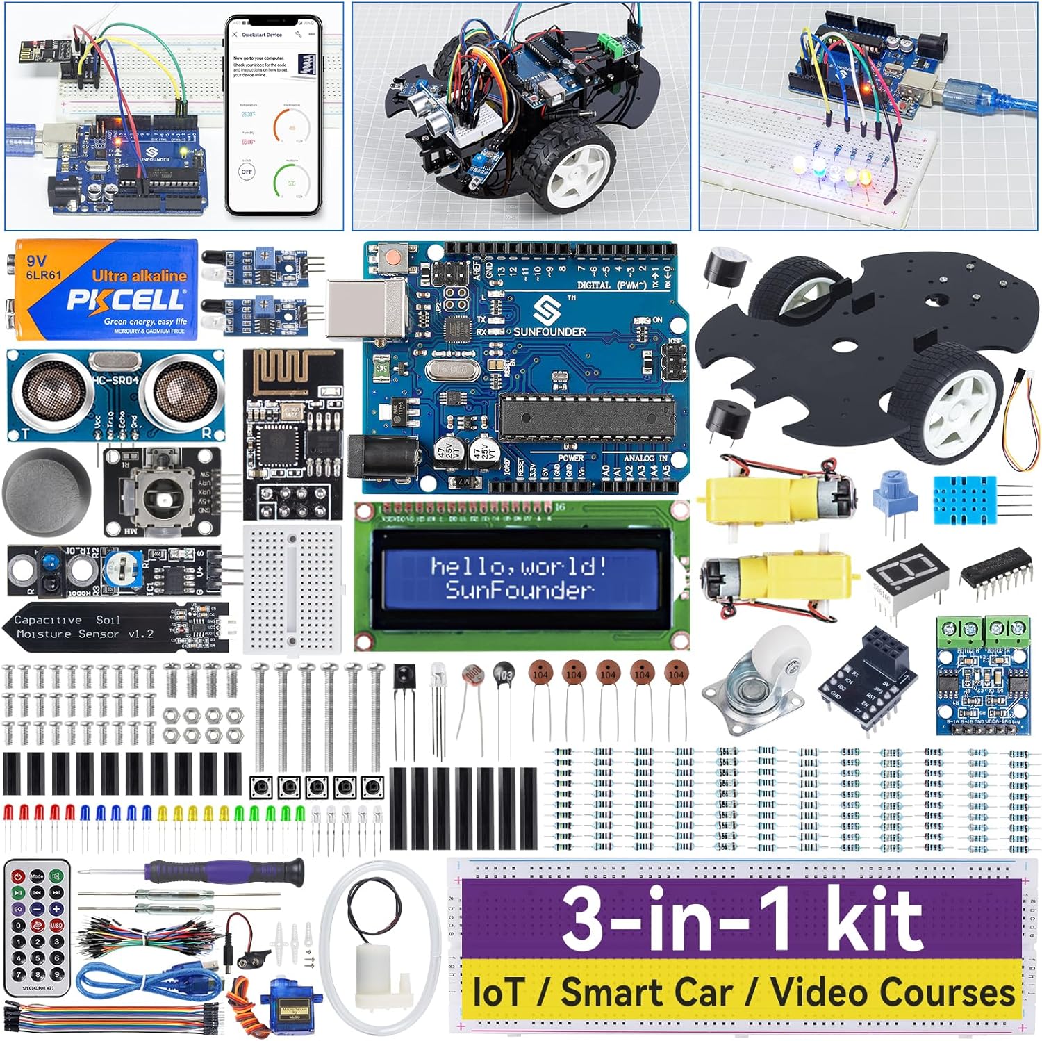 SunFounder Ultimate Starter Kit for Arduino with 87 Projects